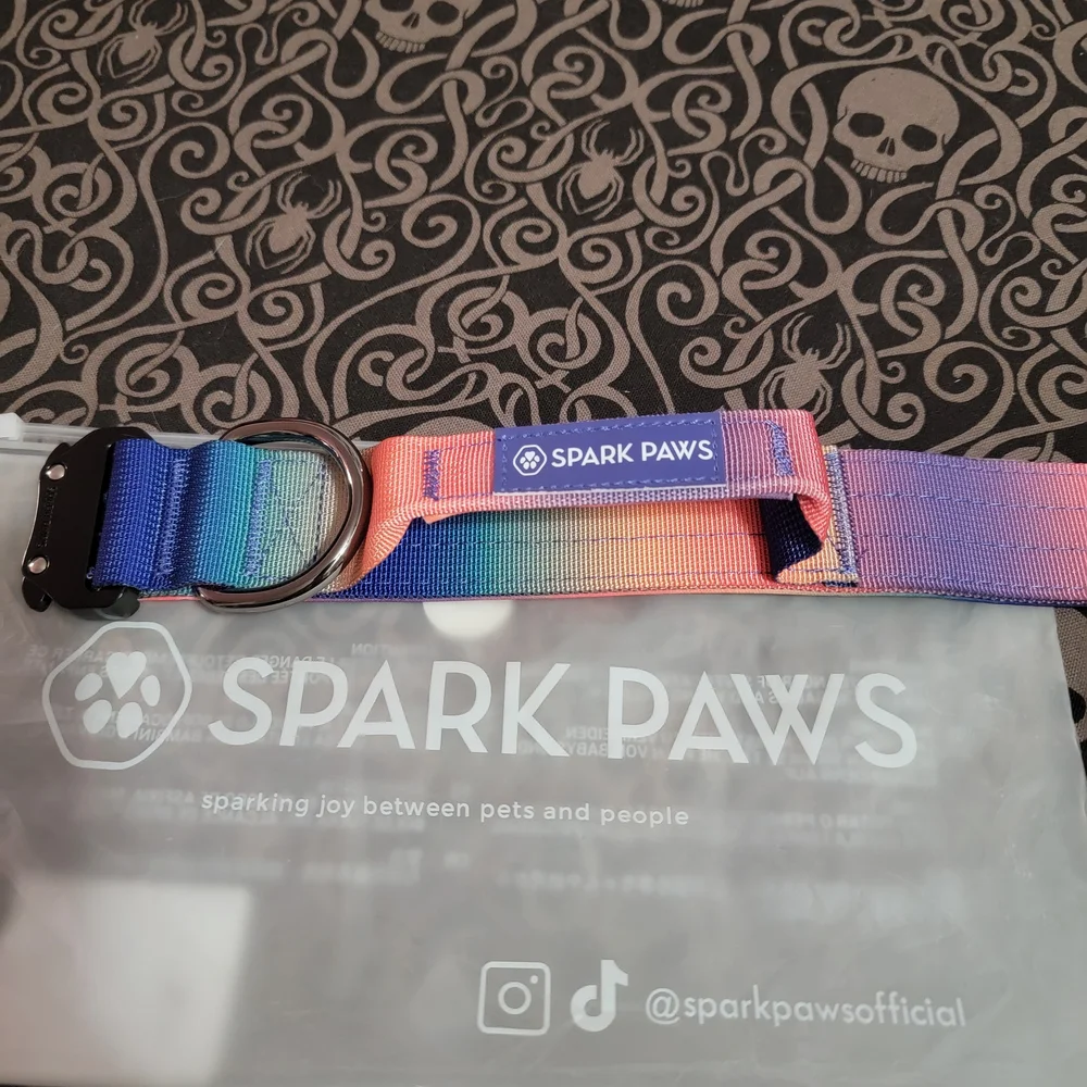 Spark Paws Rainbow Dog Collar - Picture 2 of 4